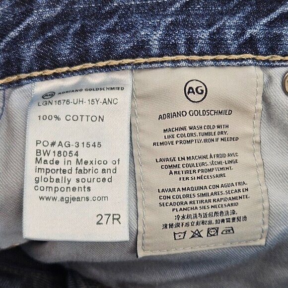 AG Adriano Goldschmied The Phoebe Vintage High Waisted Tapered Leg Jeans Size 27 - Picture 6 of 9
